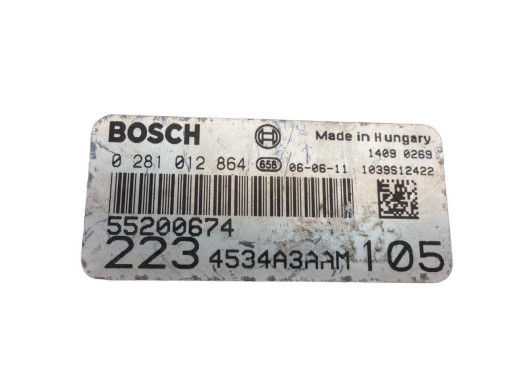 Fiat 0281012864 55200674 FIAT DOBLO 1,9 JTD Блок управління мізки ЕБУ - Заображення 5