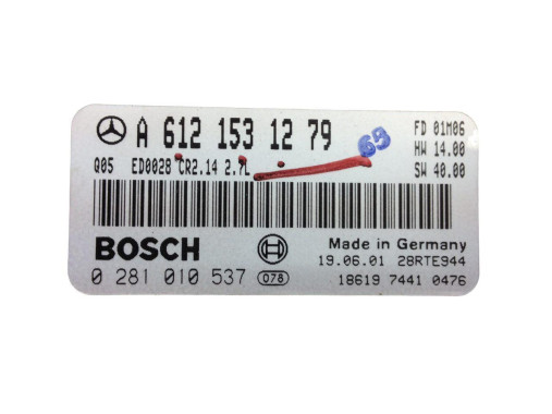 Mercedes-benz 6121531279 Блок управління двигуном Mercedes Benz E-Class W210 2.7 CDI - Заображення 6