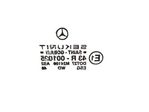 Mercedes-benz Стекло форточка с уплотнителем задней левой двери Mercedes w210 R 001025 - Заображення 3