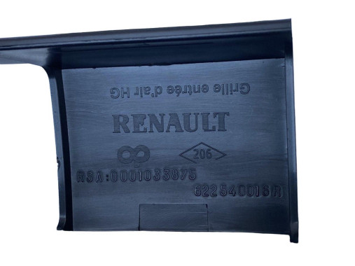 Renault Решітка бампера передня 622540016R ОРИГІНАЛ Renault Scenic 3 2009-2011 - Заображення 3