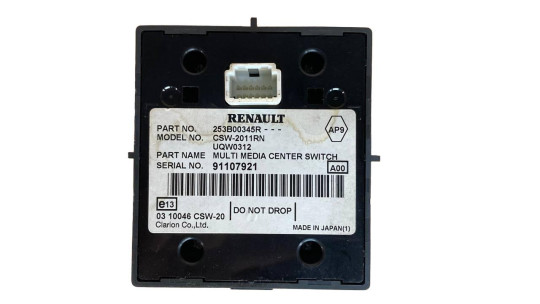 Renault Кнопки управління навігації Renault Grand Scenic 3 2009-2015 253B00345R - Заображення 3