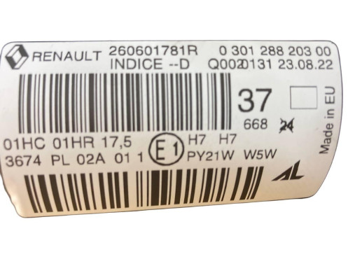 Renault Фара передняя левая Renault Megane 3 GT (рено меган 3) 2014-2016 260601781R - Картинка 10