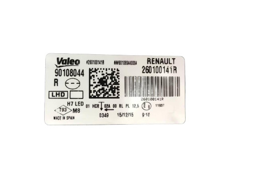 Renault Фара права на Renault Megane 4 (рено меган 4) 260100141R - Заображення 10