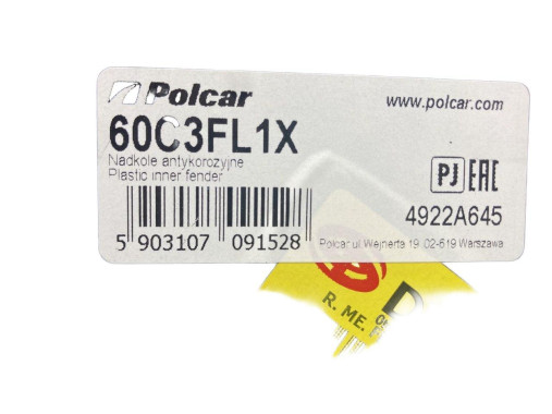 Polcar Подкрылок передний левый передняя часть на Renault Megane 4 (Рено Меган 4) 638456610R - Картинка 9