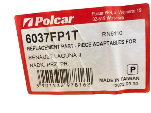 Polcar Подкрылок передний правый на Renault Laguna 2 (Рено Лагуна 2) 8200002139; 8200447824 - Картинка 9