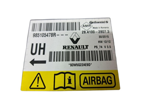 Renault Блок AIRBAG Renault Megane 3 (Рено Меган 3) - Заображення 4