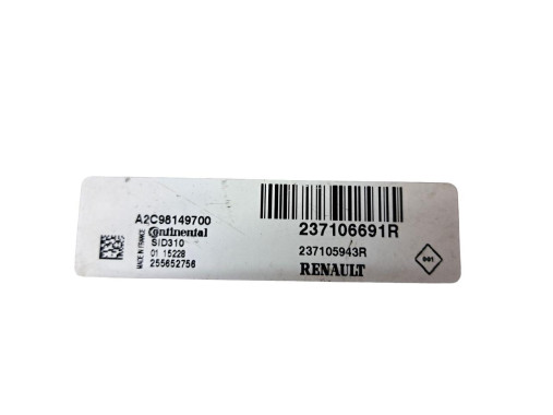 Renault Блок керування двигуном ЕБУ Renault Megane 3 (1.5 dci 2013-2015р) 237106691R - Заображення 6