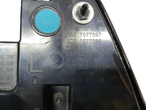 Tesla Стоп задній лівий Tesla Model 3 (Тесла Модел 3) 2013-2021 1077399, 1077397 - Заображення 5