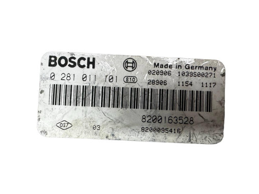 Bosch Блок управления двигателем ЕБУ BOSCH Renault Laguna 2 1.9 (Рено Лагуна 2 1.9) 8200163528 - Заображення 4
