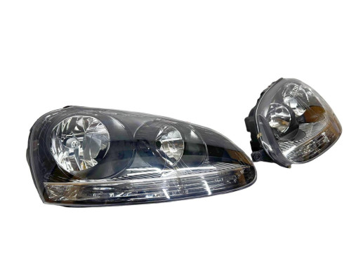 Tyc Фари чорні пара на Volkswagen Golf 5 2005-2010 (Волсваген Гольф 5) 9513096E, 9513106E - Заображення 7
