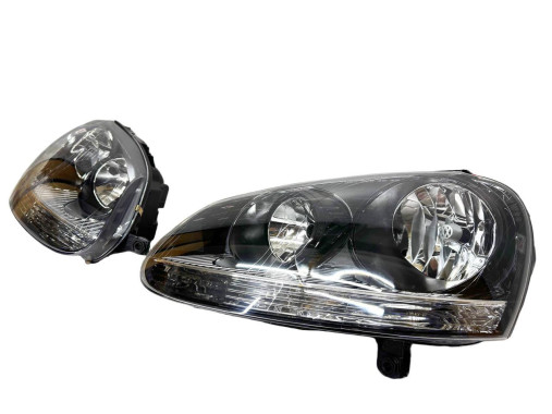 Tyc Фари чорні пара на Volkswagen Golf 5 2005-2010 (Волсваген Гольф 5) 9513096E, 9513106E - Заображення 6